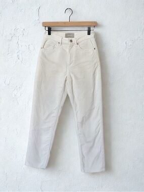 Everlane Baby Cord Cheeky Crop Pants Ivory Cream Size 25